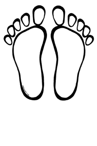 Foot Black And White Images Transparent Image Clipart