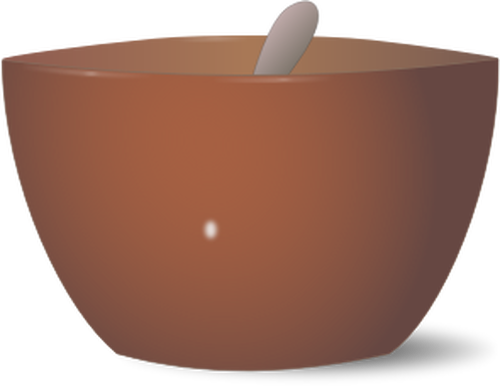 Bowl With Spoon Clipart