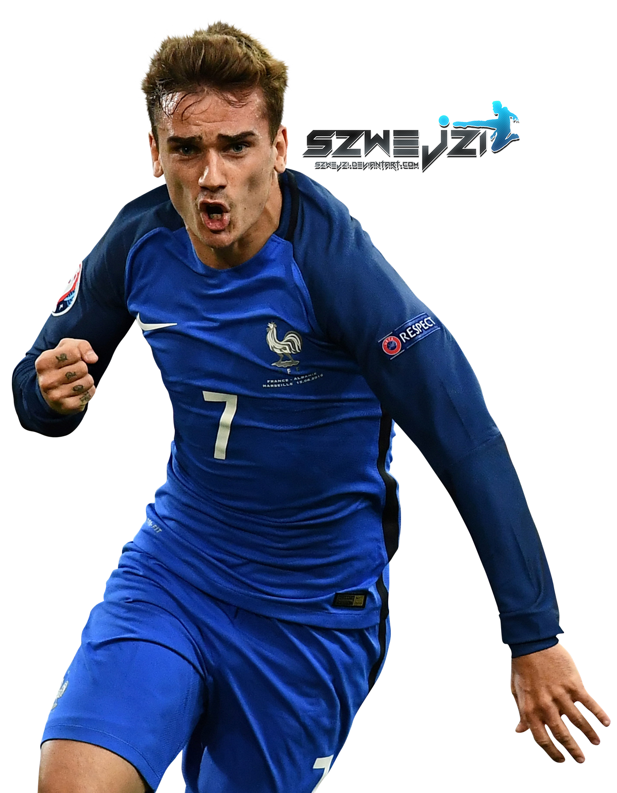 2016 National Football France Player Griezmann Team Clipart