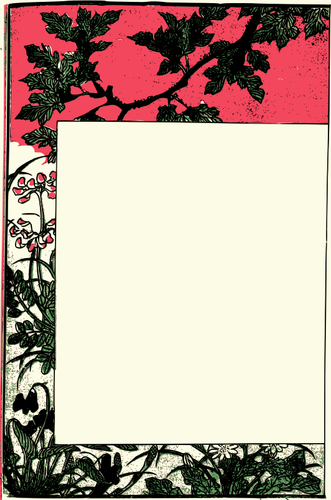 Ancient Japanese Book Frame Clipart