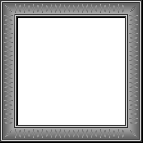 Of Square Frame With Rhomboid Decorations Clipart