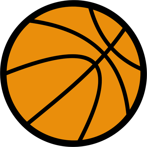 Basketball Ball With Thick Border Clipart