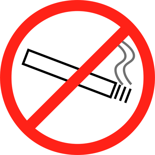 Of Thin Border No Smoking Sign Clipart