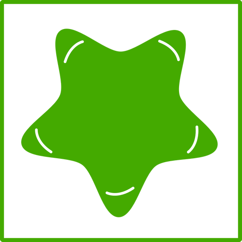 Of Eco Green Star Icon With Thin Border Clipart