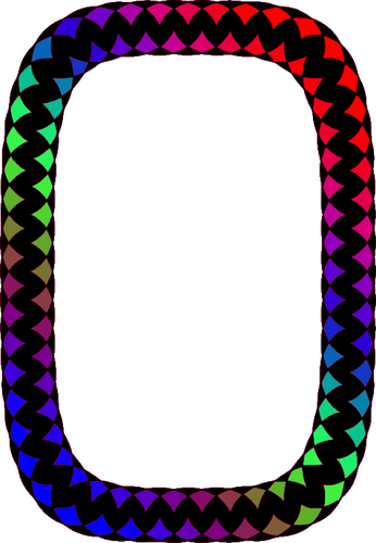 Rectangular Frame In Rainbow Colors Clipart