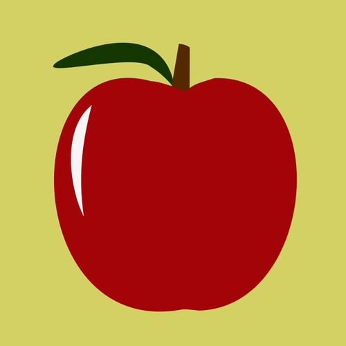 Of Shiny Red Symmetrical Apple Clipart