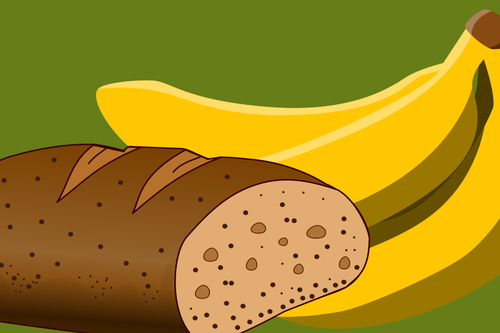 Bread And Banana Image Clipart