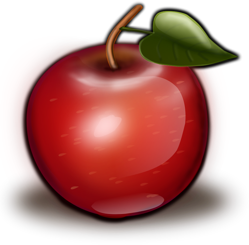 Of Spotty Shiny Red Apple Clipart