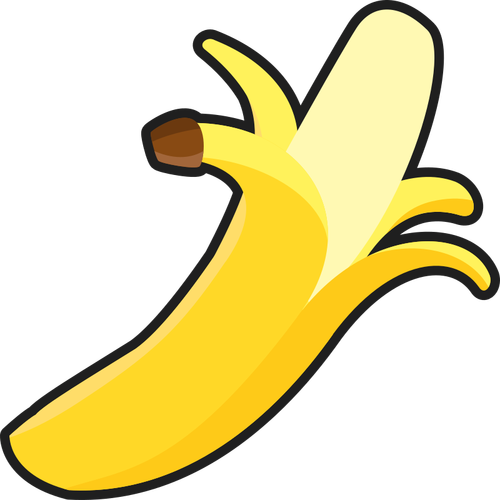 Simple Peeled Banana Clipart