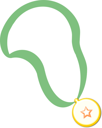 Simple Medal On A Band Clipart
