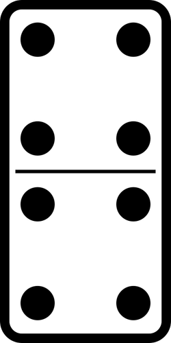Domino Tile Double Four Clipart