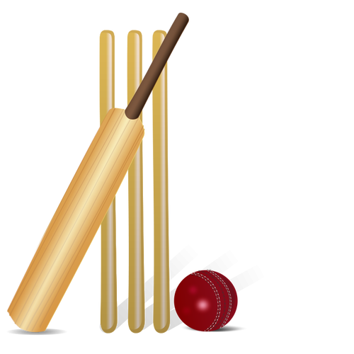 Of Cricket Equipment Clipart