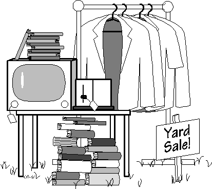 Indoor Garage Sale Cartoon Hd Image Clipart