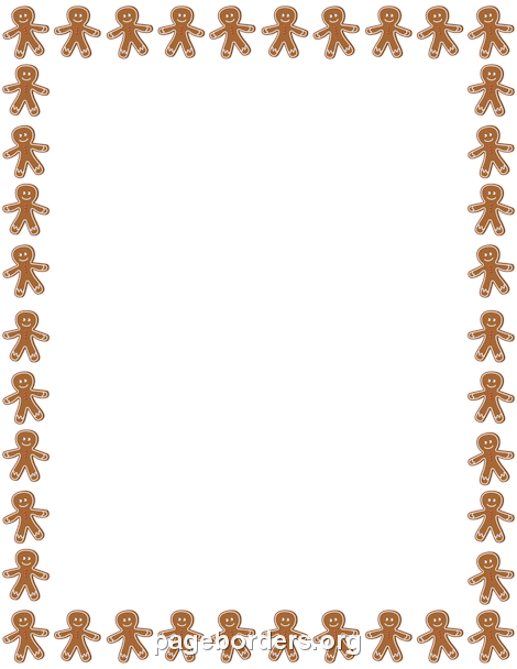 Gingerbread Man Border Page Border And Vector Clipart