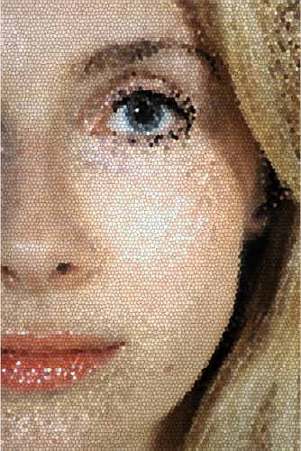 Female Mosaic Face Clipart