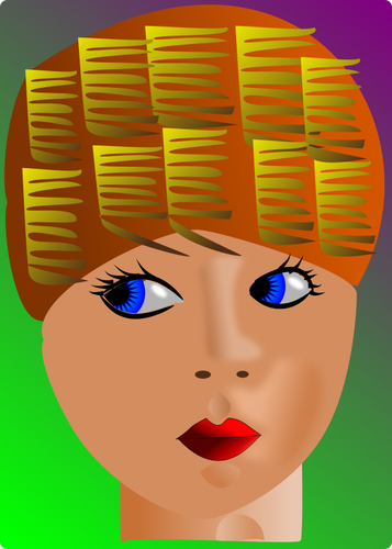Girl With Unusual Hair Clipart