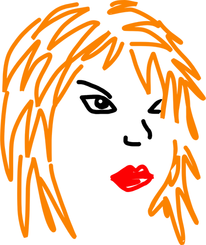 Of Girl With Ginger Hair Clipart