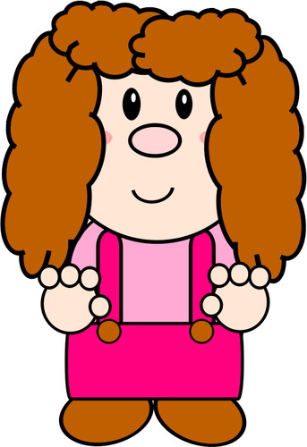 Red-Haired Comic Girl Clipart