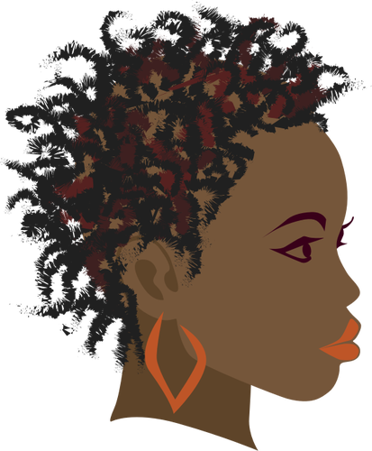Girl With Twist Braids Hairstyle Clipart