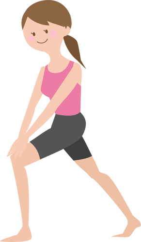 Female Stretching Clipart