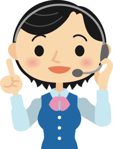 Female Call Centre Worker Clipart