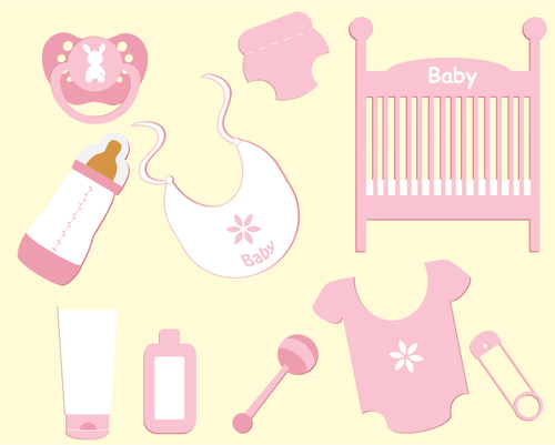 Baby Girl Accessories Clipart