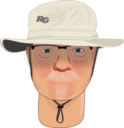 Man With Outdoor Hat Clipart