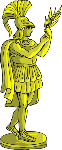 Golden Statue Of Soldier Clipart