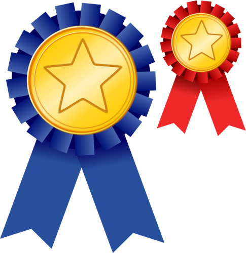 Medal Of Achievement Blue And Red Clipart