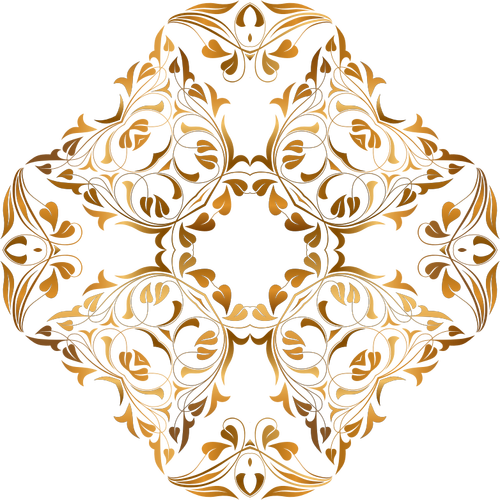 Floral Gold Design Clipart