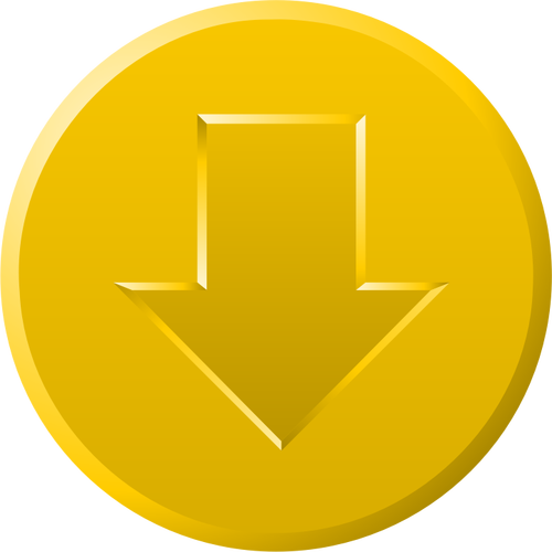 Golden Download Button Clipart