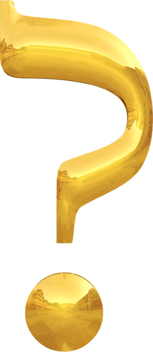 Question Mark In Golden Color Clipart