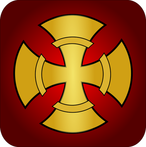 Golden Cross Symbol Clipart