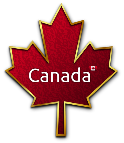 Maple Leaf With Golden Trim Clipart