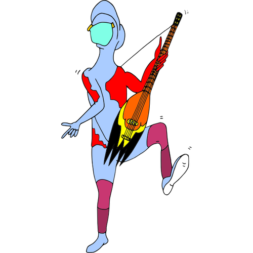 Guitarist Comics Character Clipart