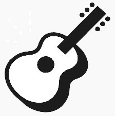 Black And White Guitar Hd Photo Clipart