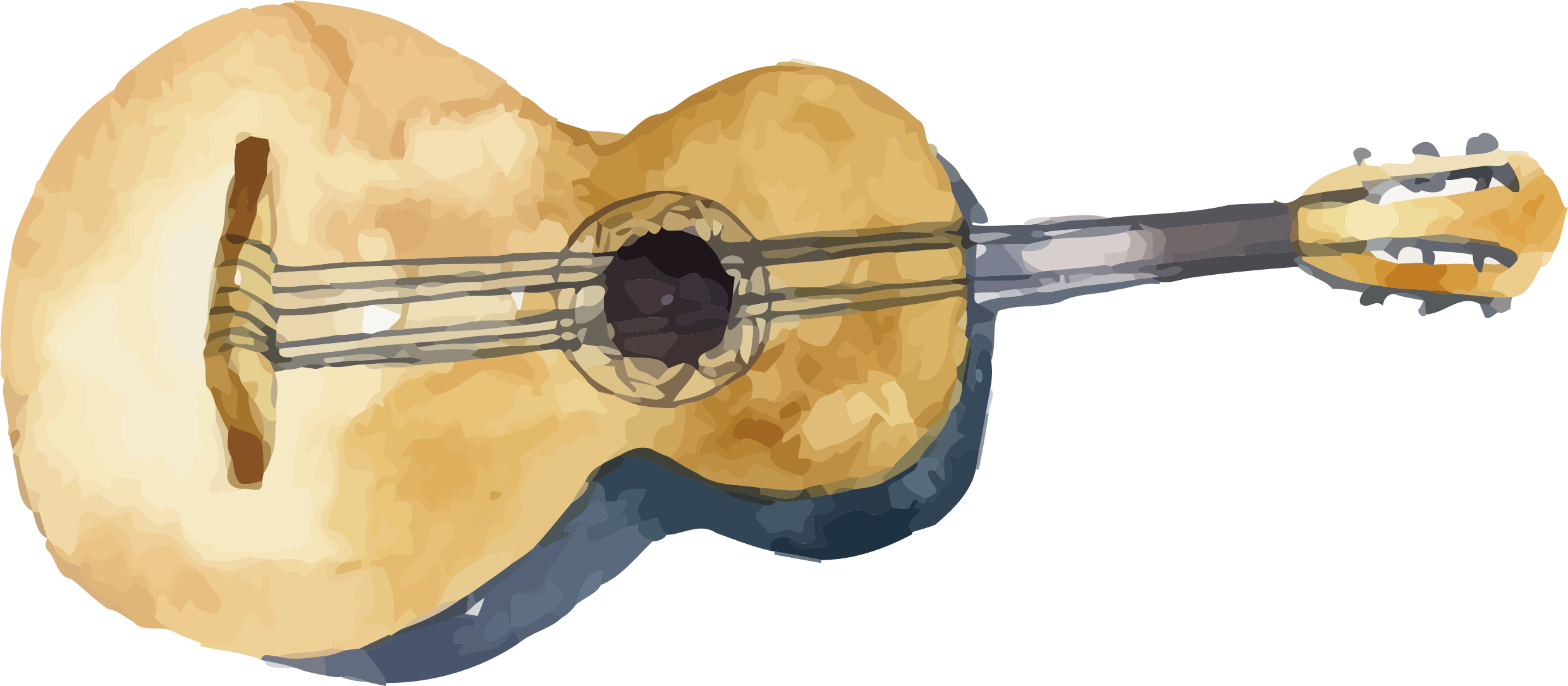 Cuatro Ukulele Guitar Broken Vector Acoustic Clipart