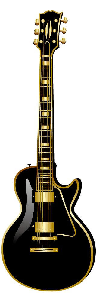 Vector Guitar Instrument Les Paul Gibson Musical Clipart