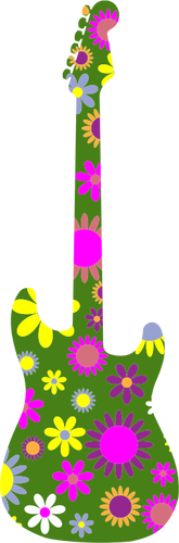 Floral Guitar Clipart