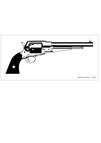 Revolver Remington 1858 Clipart