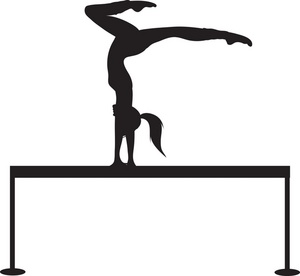 Gymnastics Black And White Free Download Clipart