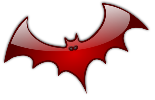 Red Halloween Bat Clipart