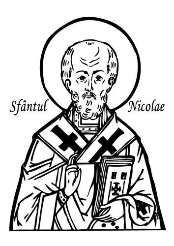 Saint Nicholas Portrait Clipart