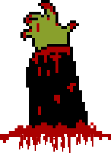 Zombie Hand In Blood Clipart