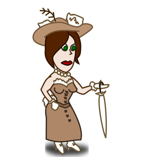 Lady Comic Character Clipart