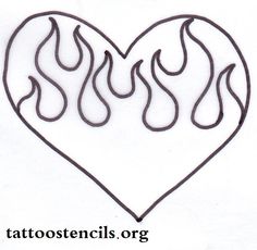 Heart With Flames Hearts On Fire Blue Clipart