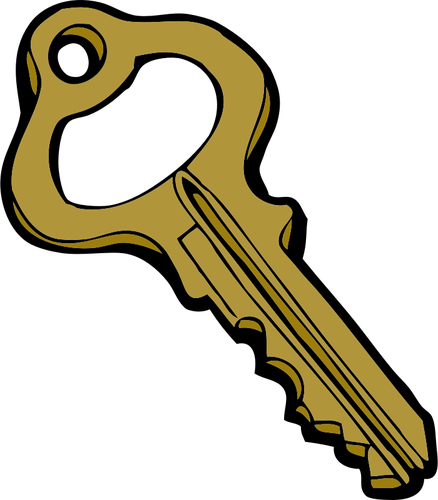 Old Style Hollow Door Key Clipart