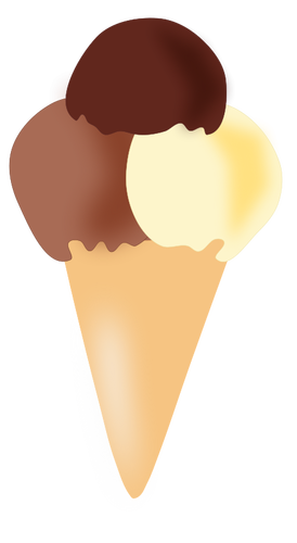 Vanilla And Chocolate Ice Cream Clipart