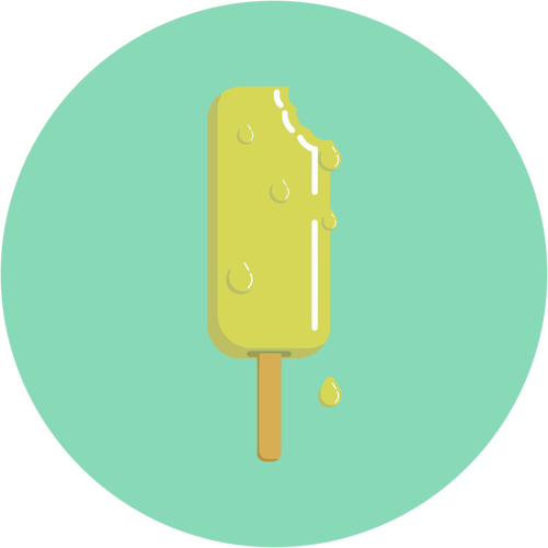 Green Ice Cream On Stick Clipart