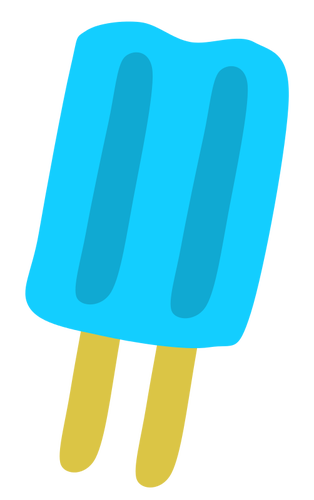 Blue Icecream On Stick Clipart